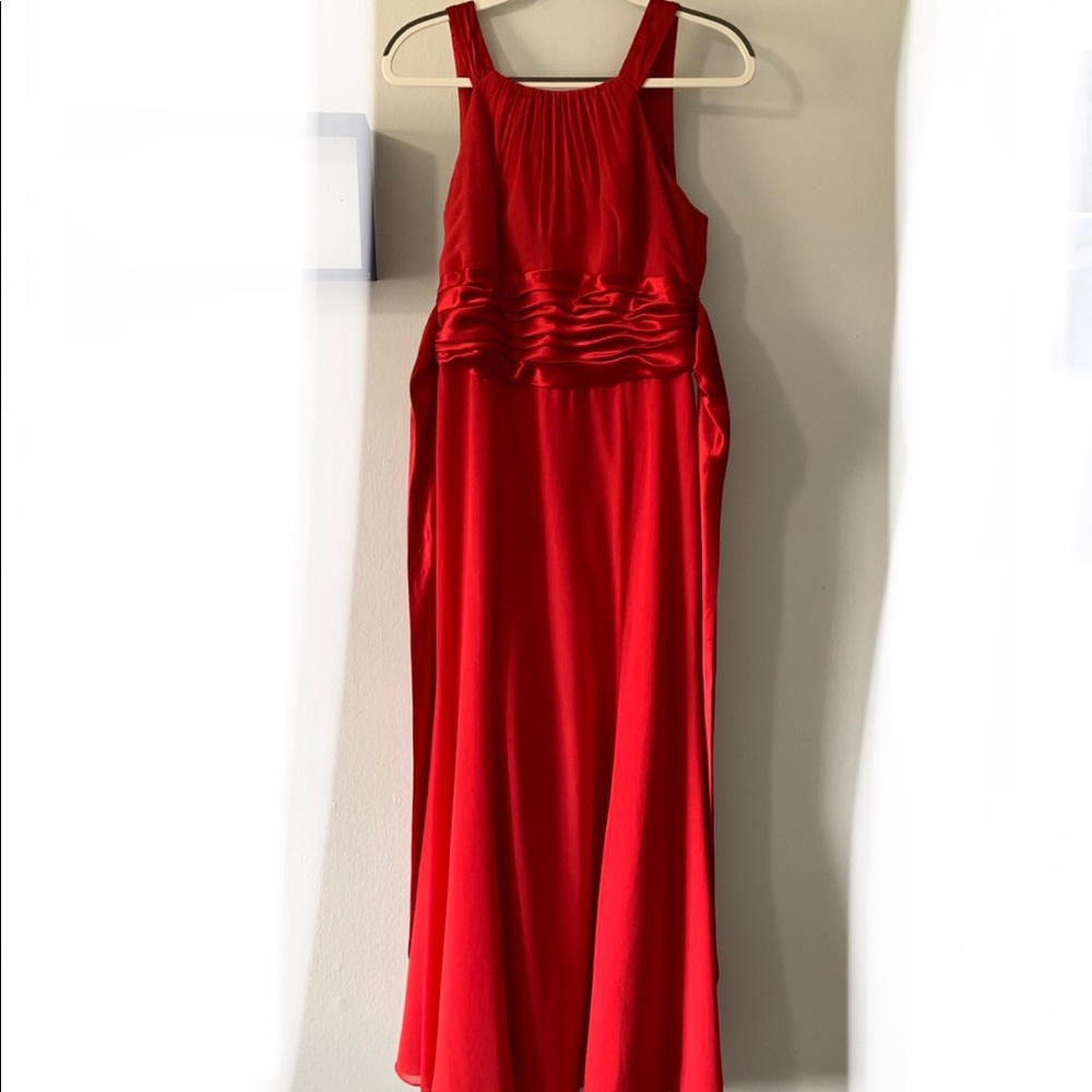 Davids bridal bridesmaid dress 12 red